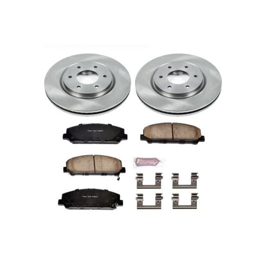 PowerStop OE front brake kit for Nissan Armada 2012-2015, includes brake rotors and pads for reliable stopping power.