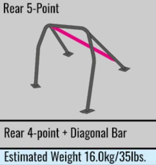 Cusco steel 10-point roll cage for 2015 Subaru WRX STI, 2-passenger through dash, racing safety equipment