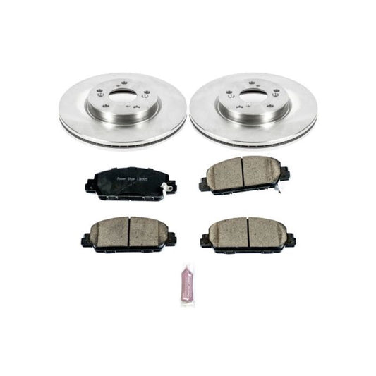 PowerStop OE front brake kit for Honda Accord 2013-2017, including brake rotors and pads for optimal stopping power.