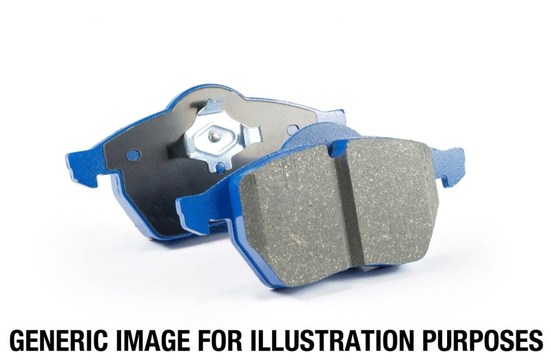 EBC Bluestuff front brake pads for Infiniti G35 2003-2004 manual with Brembo brakes, racing high-performance brake pads.