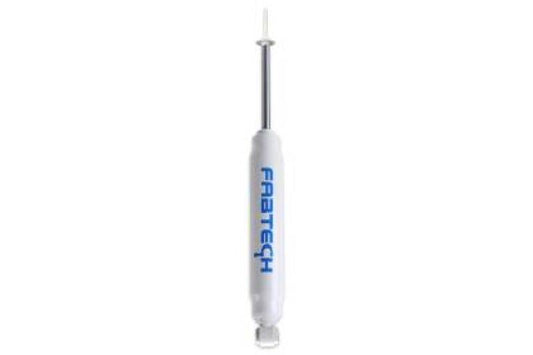 Fabtech Ford F150 4-inch rear performance replacement shock absorber, single, showing the durable metal body and mounting components.