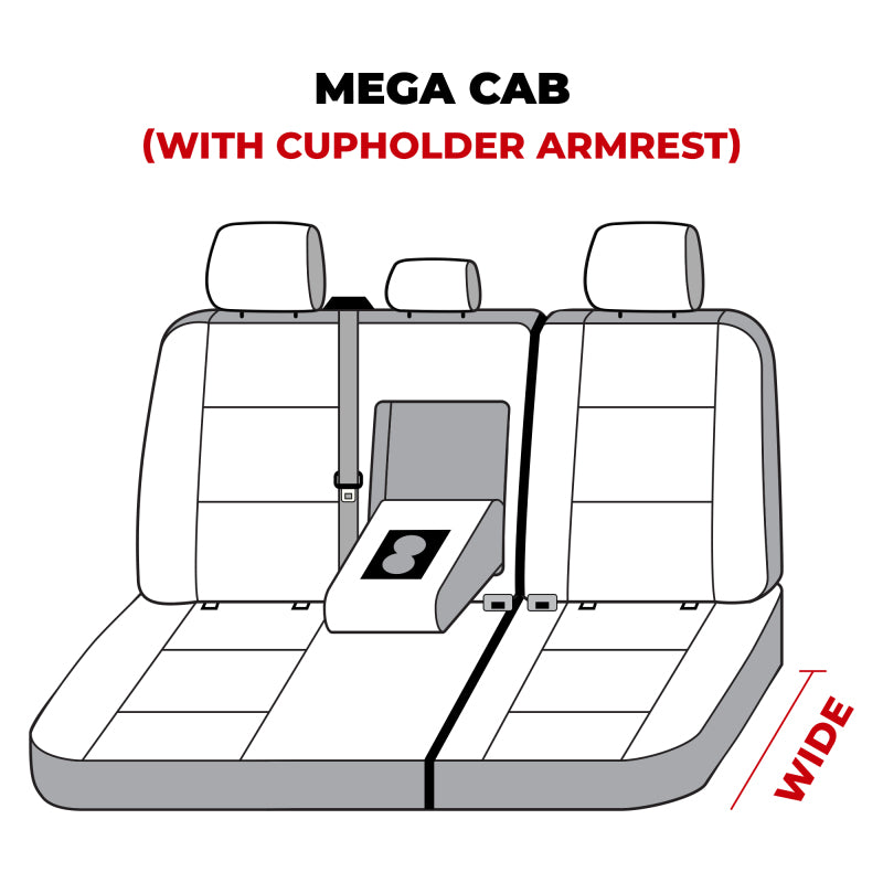 Covercraft 06-07/10-21 Dodge Ram Waterproof Polyester SeatSaver Custom Second Row Seat Covers - Grey
