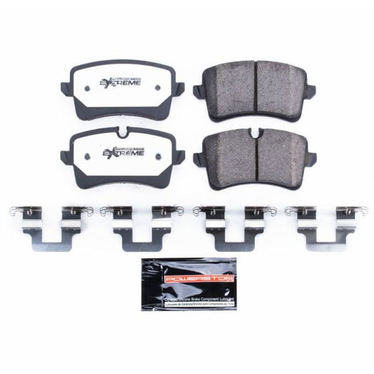 PowerStop 12-18 Audi A6 rear Z26 Extreme Street performance brake pads with hardware for enhanced braking power.