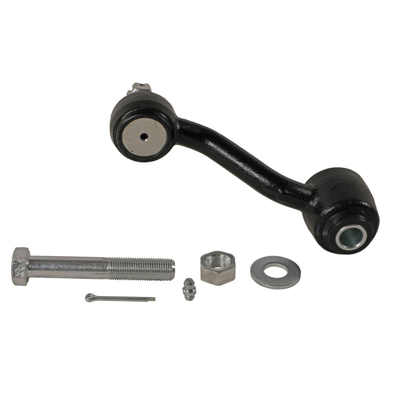 Moog Dodge Challenger 1970-1974 idler arm for control arm replacement, showing the metal component with mounting points.
