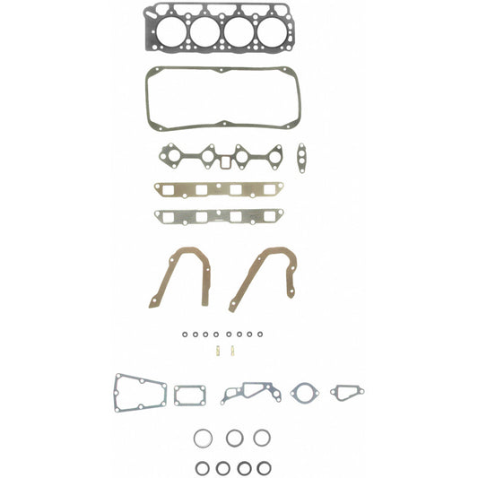 Fel-Pro Toyota Corolla cylinder head gasket set with PermaTorque design, showing detailed gasket components on a clean surface.