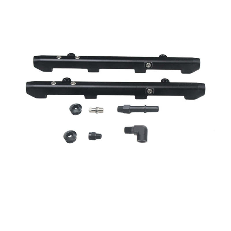 DeatschWerks F-150 Coyote 5.0 fuel rails for 2020-23 Ford F-150 5.0L engine, shown in the image.