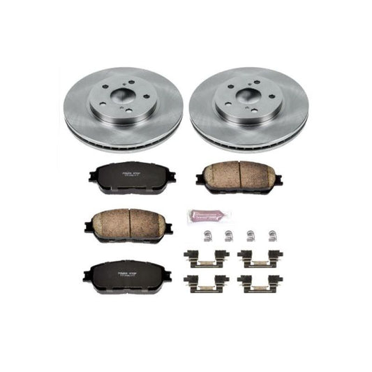 PowerStop OE front brake kit for Toyota Avalon 2005-2007, includes brake rotors and pads for reliable stopping performance