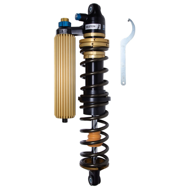 Bilstein front right coilover shock and coil spring assembly for Polaris RZR Turbo S4 Black Hawk powersports vehicle.