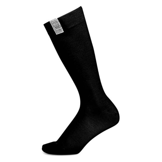 Black Sparco Sock RW7 size 44/45, sports footwear sock with logo, designed for comfort and performance.