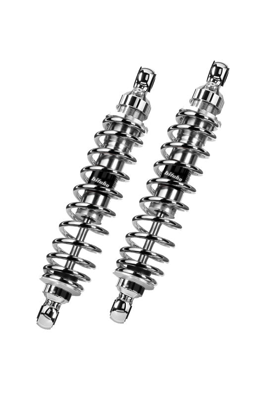 Bitubo WMB0 Twinshocks Adjustable: Spring Preload, Length 325mm, Chrome Edition