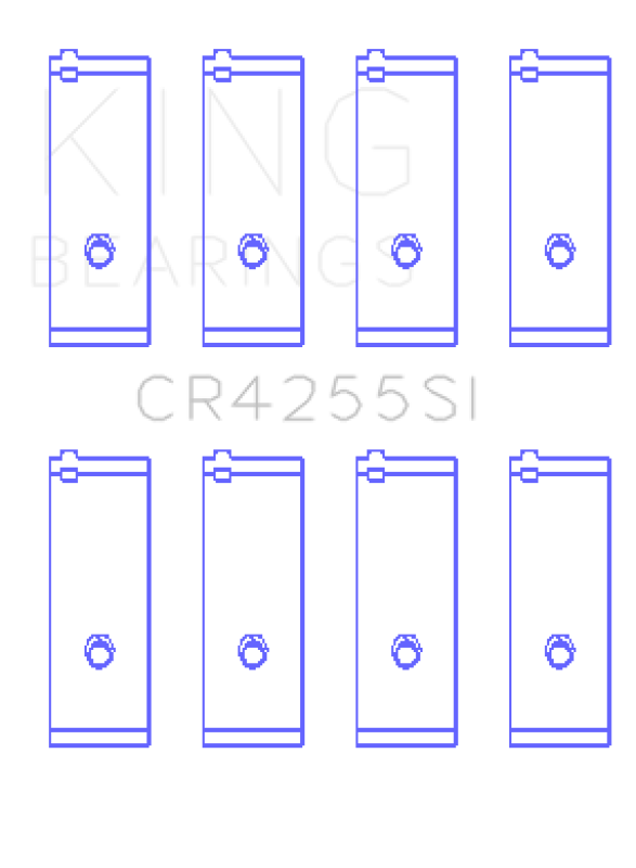 King Engine Bearings G.M.C. /Quard 4 1996+ Connecting Rod Bearing Set with +0.50mm size for engine repair.