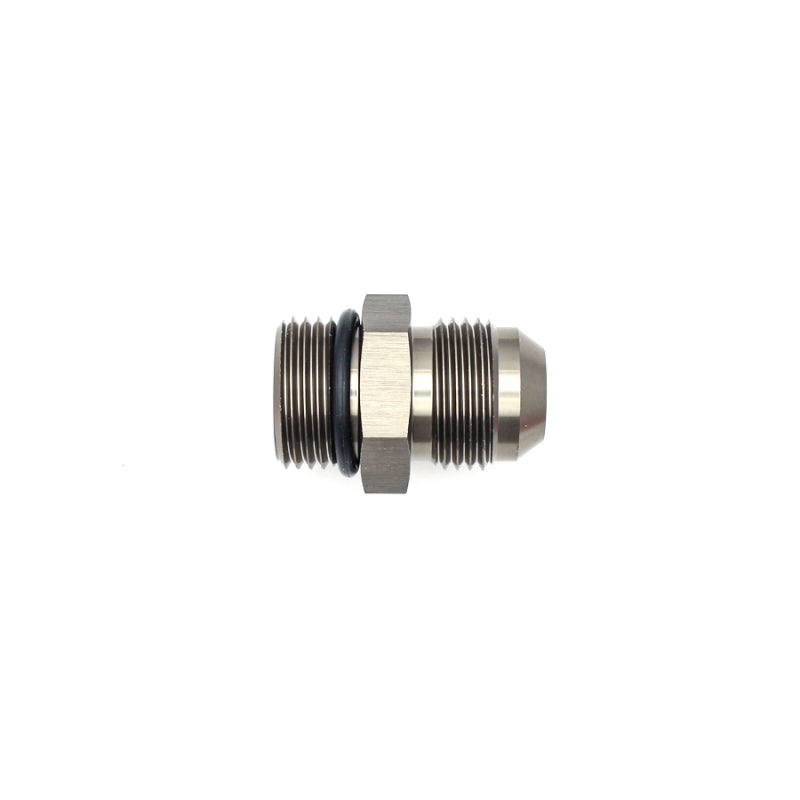 DeatschWerks 10AN ORB male to male fitting with O-ring, durable automotive fuel or oil line connector, for high-performance applications.