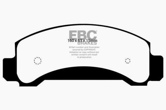EBC Ultimax2 front brake pads for 1994-1997 Ford Aerostar 3.0 engine, OE style, with visible brake pad material and backing plate