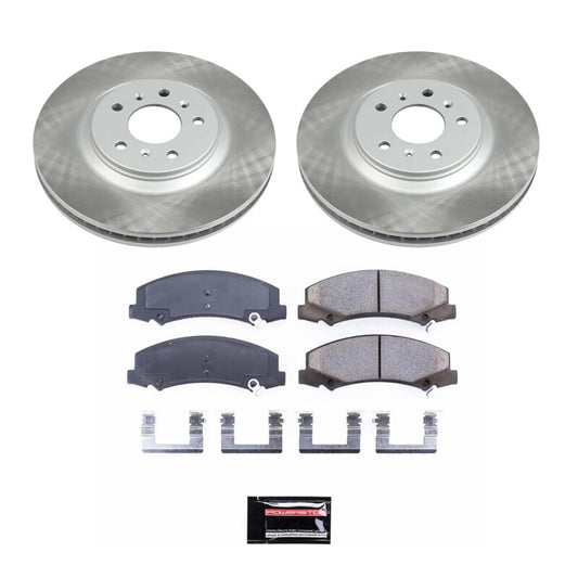 PowerStop performance semi-coated front brake rotor kit for 2014-2016 Chevrolet Impala Limited, optimized for enhanced braking.