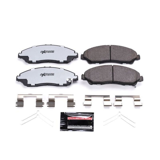 PowerStop Z36 truck and tow brake pads for 2014-2017 Acura MDX with hardware, designed for enhanced performance and stopping power.