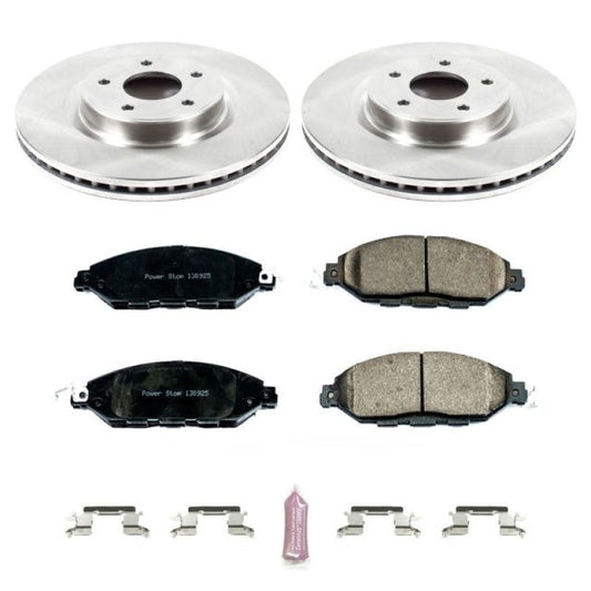 PowerStop OE front brake kit for 2013 Infiniti JX35, includes brake pads and rotors for enhanced stopping power.