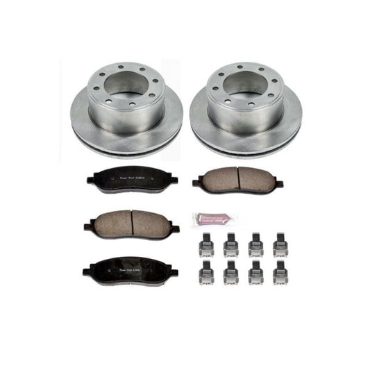 PowerStop OE brake rotors for rear of Ford F-350 Super Duty 2005-2007, Autospecialty brake kit, durable vehicle braking components