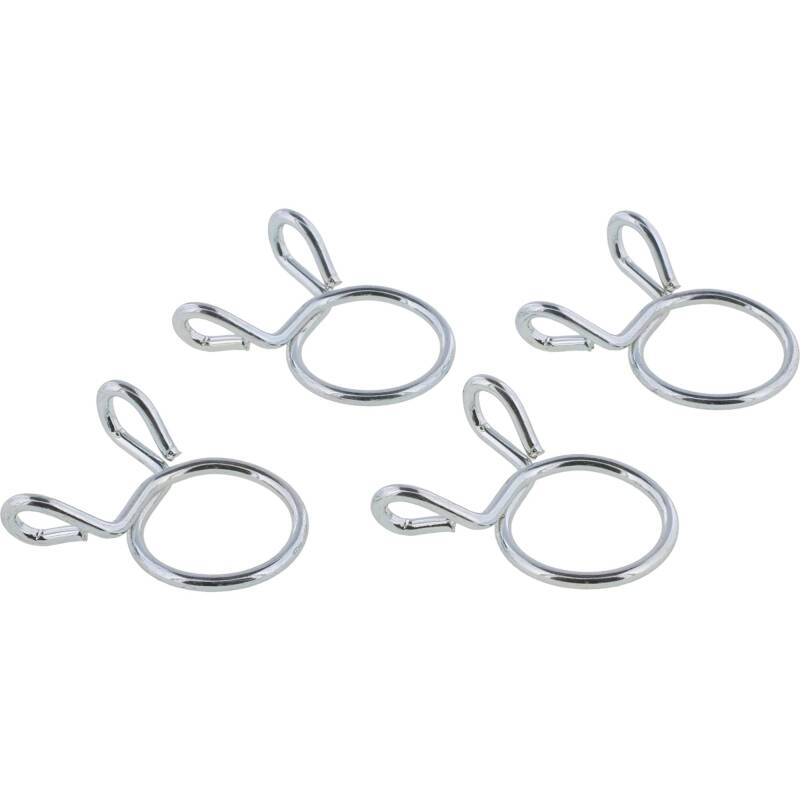 All Balls Racing Hose Clamp 4 Pack, 14.3mm size, securing hoses with durable metal clamps for automotive or motorcycle use.