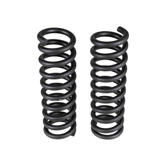 Pair of Old Man Emu ARB coilover front coil springs for vehicle suspension, showing the coil springs with coilover design.