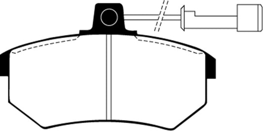 EBC Greenstuff 2000 Series Sport Brake Pads for high-performance vehicles, showing the green brake pad with EBC branding.