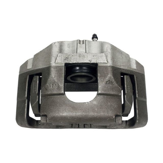PowerStop OE front right brake caliper with bracket for Audi A4 2005-2006, automotive brake component in black finish.