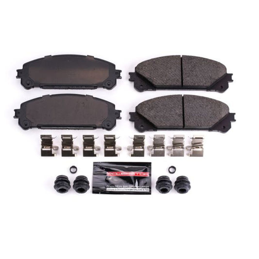 PowerStop Z23 Evolution Sport front brake pads for Lexus NX200t 2015-2017, with hardware, performance brake pads.