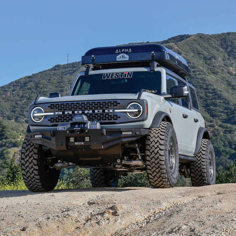 Westin textured black skid plate for 2021-2023 Ford Bronco, excluding Bronco Sport, durable off-road protection