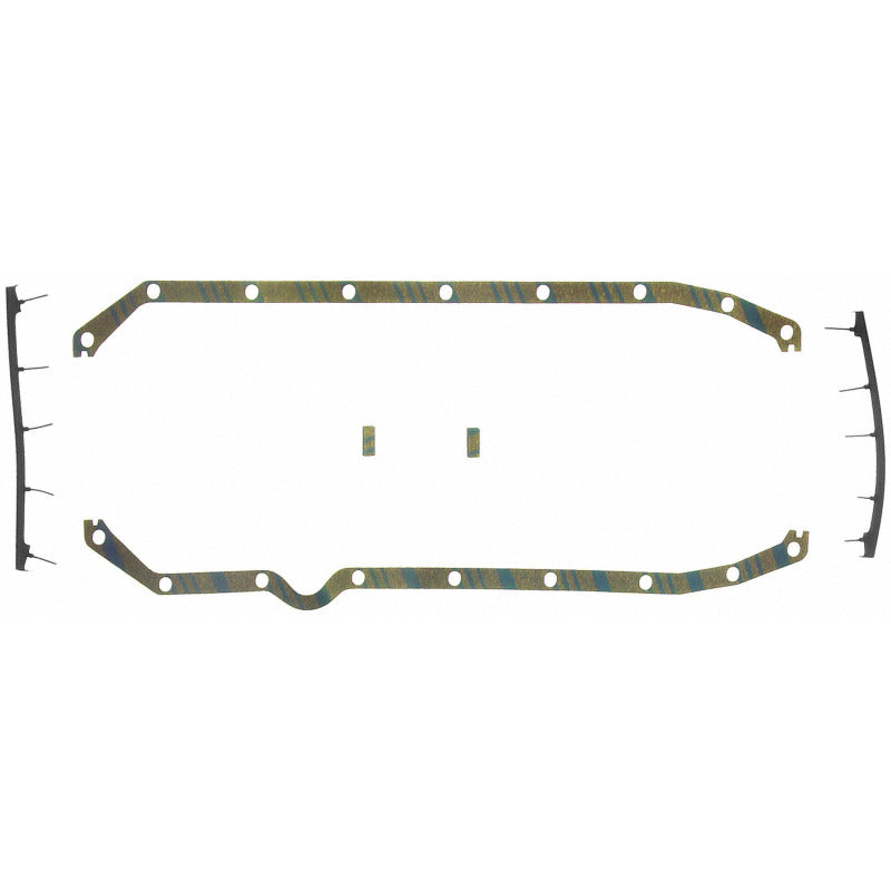 Fel-Pro OS 6412 C Engine Oil Pan Gasket Set Blue Stripe cork-rubber