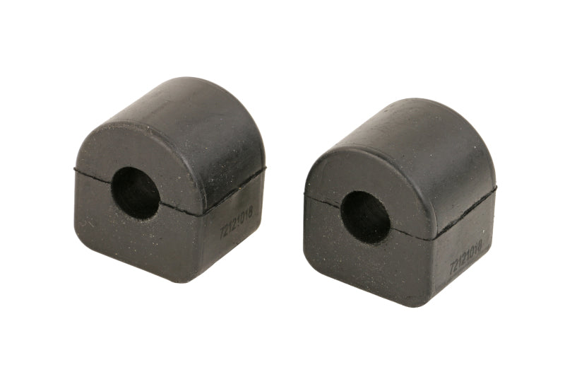 Moog Chrysler 300 rear sway bar stabilizer bar bushing kit, showing black rubber bushings and metal brackets for suspension stability.