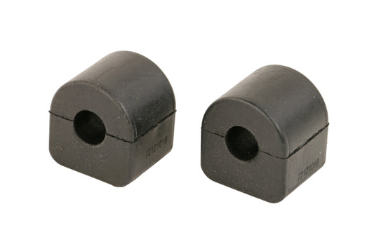 Moog Chrysler 300 rear sway bar stabilizer bar bushing kit, showing black rubber bushings and metal brackets for suspension stability.
