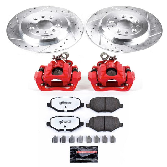 PowerStop Ford Explorer rear Z36 truck and tow brake kit with calipers, designed for enhanced performance and stopping power.