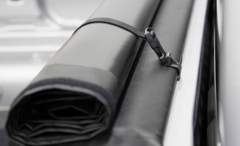 Access Lorado 20-22 GM Silverado/Sierra 8ft bed roll-up truck bed cover, exterior view without bedside storage box.