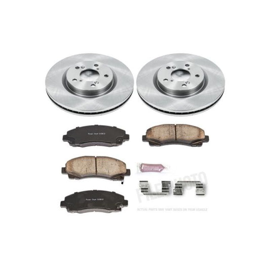 PowerStop OE front brake kit for 2009-2014 Acura TL, includes brake rotors and pads for reliable stopping performance