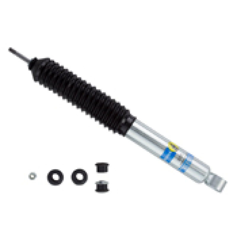 Bilstein 5100 series rear 46mm monotube shock absorber for Toyota 4Runner 1996-2002, showcasing the shock's metal body and mounting hardware.