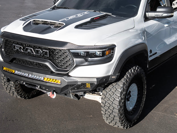 2019-UP RAM 1500 TRX CARBON FIBER FRONT UPPER GRILLE TRIM SURROUNDING