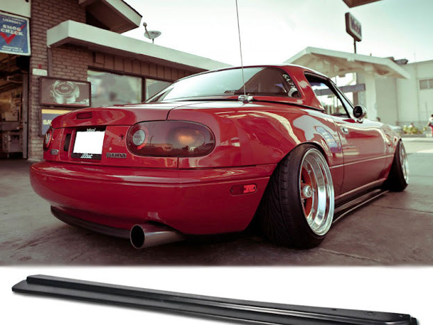 1990-1997 Mazda Miata NA JDM FEED Style PRIMER BLACK Side Skirts Panel Extension Ground Effects