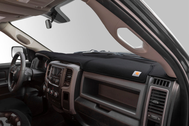 Black Covercraft Carhartt Limited Edition DashMat for Ford Bronco 2021-2025, designed for dashboard protection and interior style.