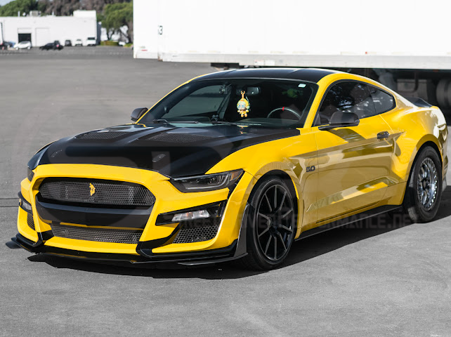 2018-2023 FORD MUSTANG S550 | GTD STYLE ALUMINUM FRONT AIR VENTED HOOD