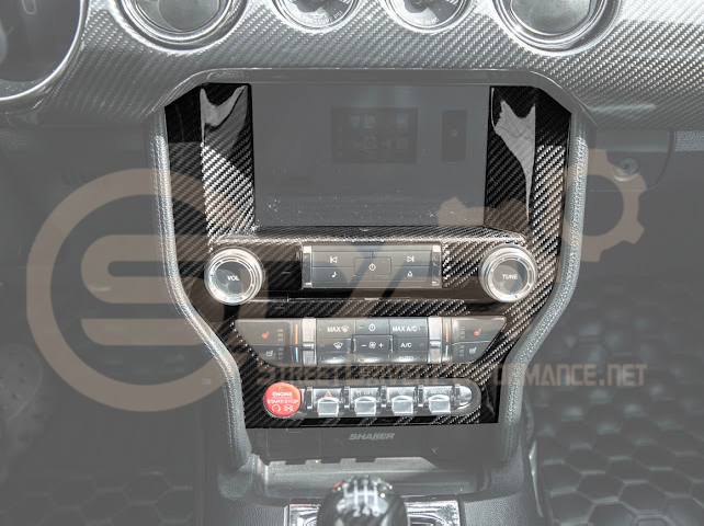 2015-2023 S550 | FORD MUSTANG CARBON FIBER CENTER CONSOLE CONTROL PANEL TRIM COVER