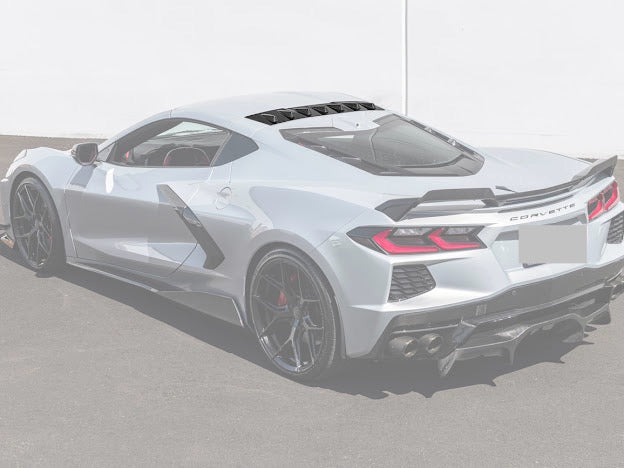 2020+ CHEVROLET CORVETTE C8 COUPE | CARBON FIBER REAR ROOF WING SPOILER VORTEX GENERATORS