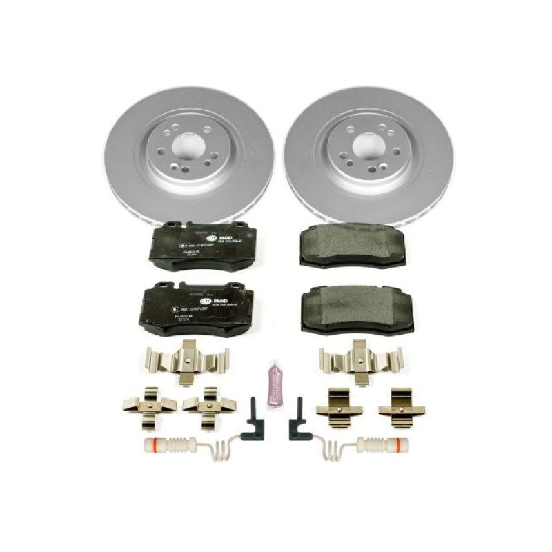 PowerStop OE front Euro-Stop brake kit for Mercedes-Benz ML55 AMG, includes brake pads and rotors for enhanced stopping power.