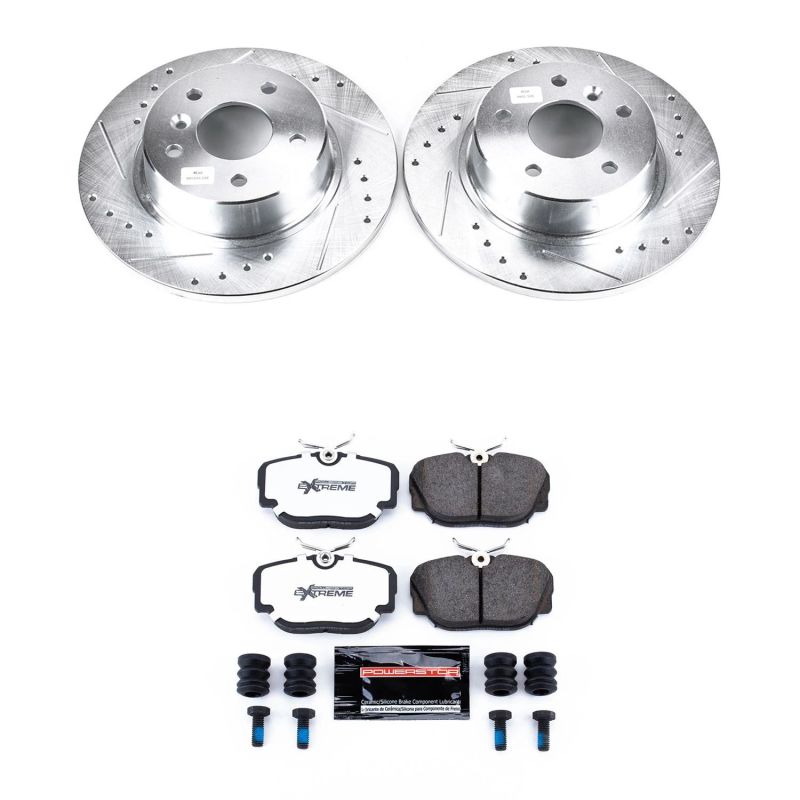 PowerStop Land Rover Discovery rear brake kit with calipers, performance Z36 truck and tow brake components for improved braking power.