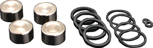 Bikers Choice brake hardware kit with 4 pistons and seals for 00-14 Big Twin front or rear calipers, excluding Brembo models.