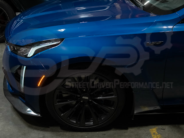2020-Up Cadillac CT5 | Front Bumper Amber LED Reflector Light Side Marker Pair (Clear, Amber or Smoke Lens)
