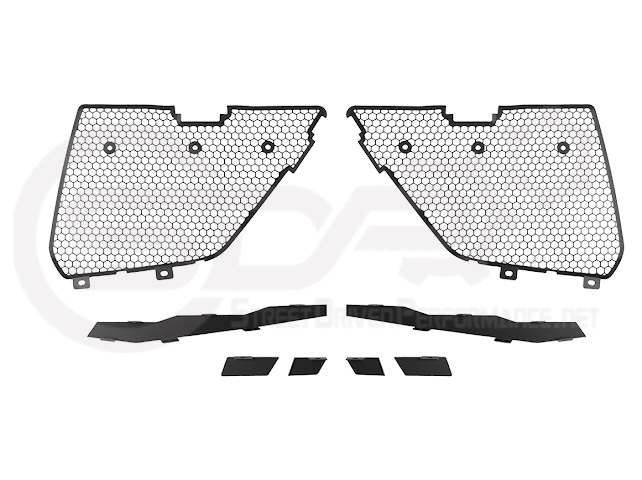 2020+ CHEVROLET CORVETTE C8 STINGRAY & Z51 | FACTORY OEM STYLE GLOSSY BLACK FRONT BUMPER LOWER AIR INLET MESH GRILLE GUARDS