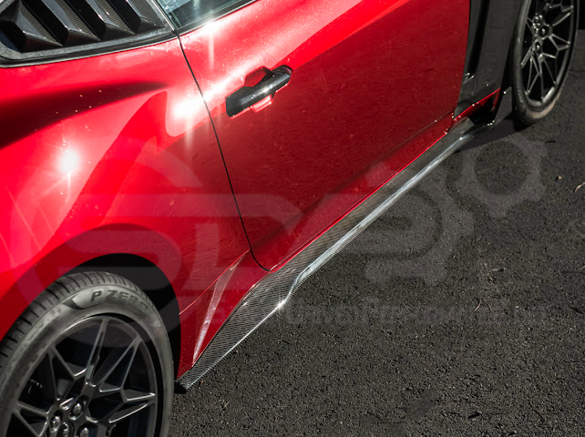 2024-Up Ford Mustang S650 | SDP Performance CARBON FIBER Side Skirts Extension Rocker Panels Ground Effects