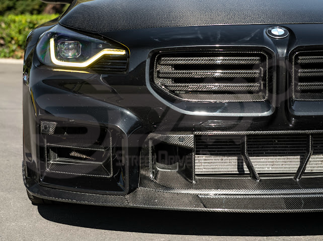 2023-Up BMW G87 M2 | TR Style 3PCS Carbon Fiber Front Bumper Splitter Lip Ground Effects
