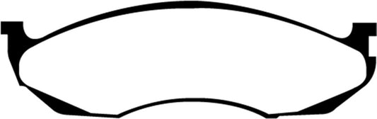 EBC Ultimax2 front brake pads for Jeep Cherokee 2.5 4WD, OE style, showing the new brake pad set with mounting hardware.