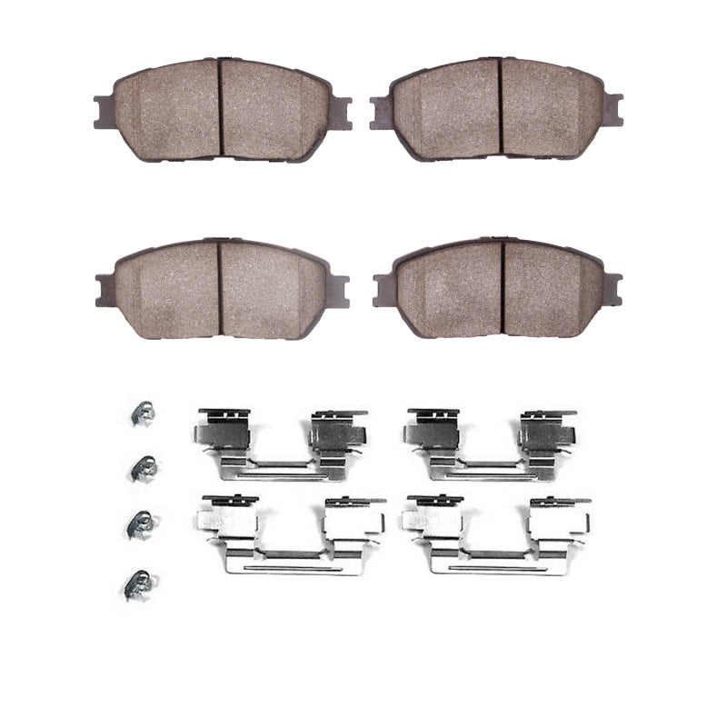 R1 Concepts Lexus ES300 2002-2006 OE ceramic brake pads with hardware kit, front brake pads and hardware assembly.