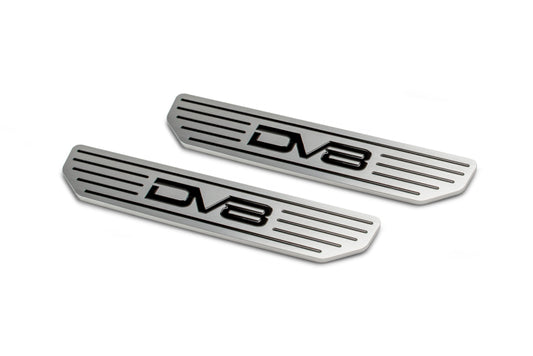 DV8 Offroad Jeep Gladiator JL 2018-2019 front sill plates, exterior body armor and rock rail protection for 2-door models.